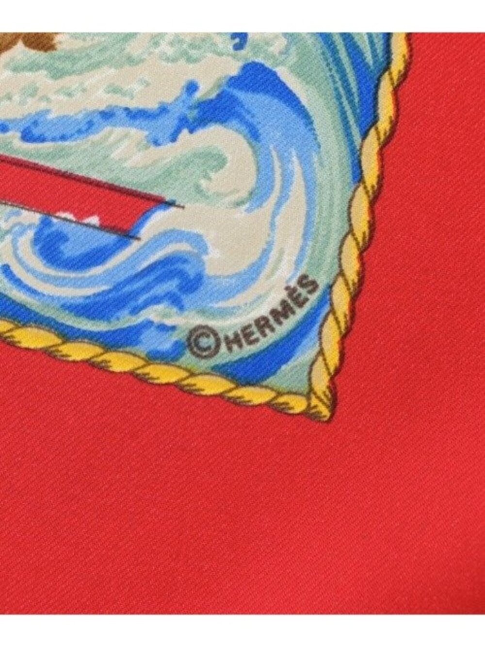 Hermes Bandana Scarf White - Picture 5 of 6